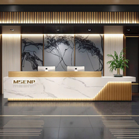 Comptoir de réception moderne pour clinique médicale, bureau, bâtiment de bureaux, comptoir de réception pour boutique