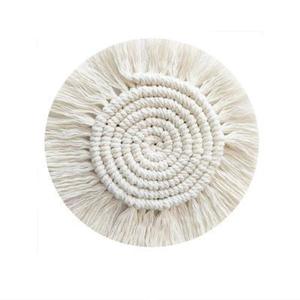 כותנה חבל ארוג ארוחת ערב מחצלת שולחן העבודה בידוד מים יקינתון מחצלת שולחן מחצלות - Product Image 4