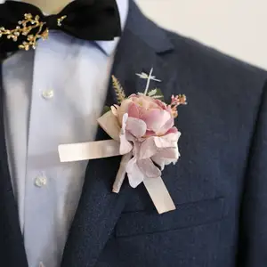 結婚式牡丹アジサイ花婿結婚式コサージュ花嫁介添人結婚式手首花花卸売