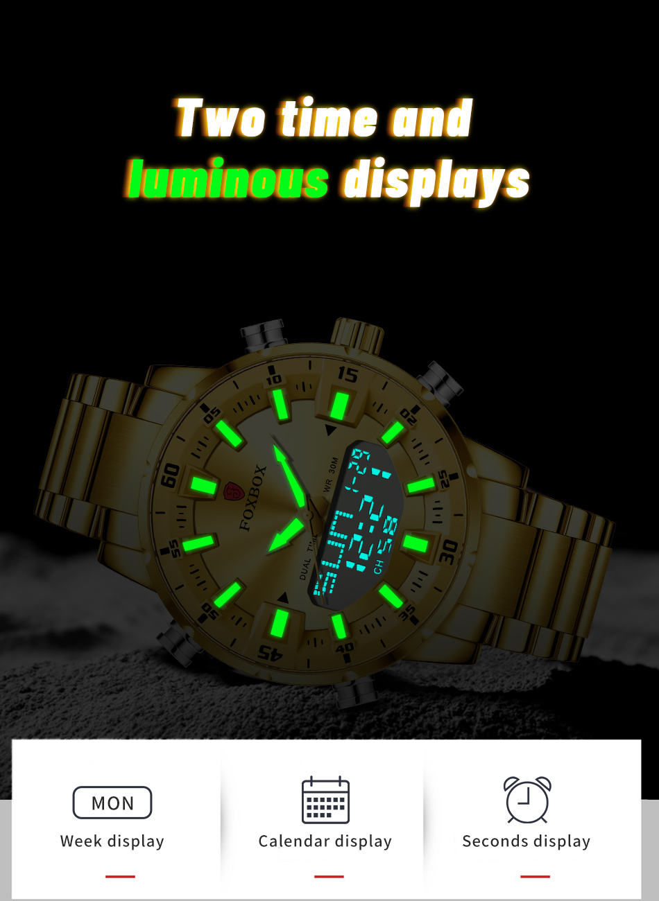 FOXBOX FB0012 Mens Fancy Watch - Luxury & Sports Style