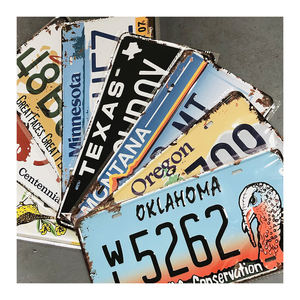 Placa <span class=keywords><strong>de</strong></span> Matrícula Decorativa <span class=keywords><strong>de</strong></span> Aluminio <span class=keywords><strong>con</strong></span> Diseño Personalizado <span class=keywords><strong>de</strong></span> Fábrica, Estilo Vintage en Relieve, Placa Decorativa para Automóvil - Product Image 1