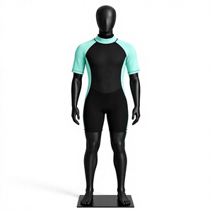 Combinaison de plongée respirante pour filles, enfants, 1,5 mm néoprène, manches courtes/pantalon court, fermeture éclair arrière, protection UV - Product Image 1
