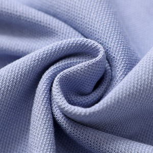 Polo à manches courtes bleu clair, couleur unie, respirant, tricoté, vêtements décontractés pour hommes - Product Image 4