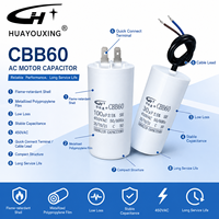 Condensateur de démarrage de moteur AC CBB60 50uF de haute qualité pour compresseur de machine à laver, longue durée de vie, vente directe d'usine
