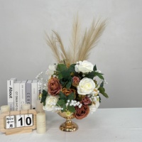 Nouveaux centres de table en boule de fleurs pour mariage, prix d'usine, vente en gros, centres de table en boule de fleurs en soie pour la décoration de mariage