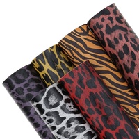 Arco de couro pu estampado de leopardo, vinil, para bolsa artesanal, faça você mesmo