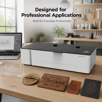 Graveur et découpeur laser CO2 de bureau 60W avec mise au point automatique, refroidissement par eau et filtre HEPA pour le bois, le cuir, l'acrylique, le MDF et la fabrication d'enseignes