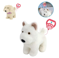 Chiot en peluche à tirer sur la corde, interactif par induction tactile avec queue qui bouge et sons, cadeau pour enfants de 18 mois et plus