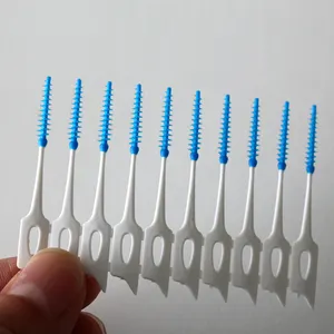 Yüksek kaliteli üretim günlük yetişkin bakım alır yumuşak Tepe silikon yumuşak Interdental fırçalar tek kullanımlık Interdental fırçalar