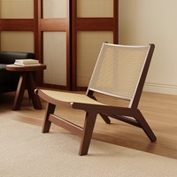 Fauteuil de loisirs individuel en bois massif, style Wabi-Sabi nordique, chaise selle vintage, fauteuil inclinable paresseux pour maison d'hôtes, salon et chambre