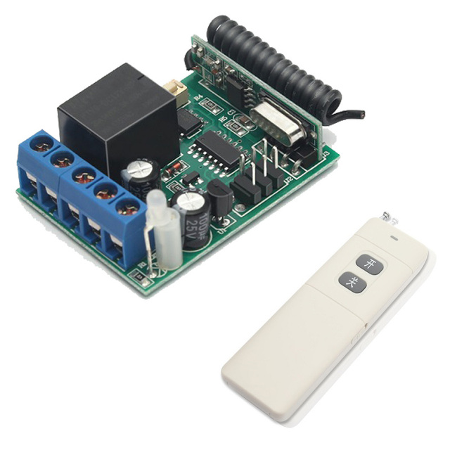 DC 12V 24V Learning Code One Channel Remote Transmitter Receiver for on and off