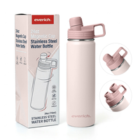 Bouteille d'eau Everich ODM 24oz avec bouchon magnétique, double paroi isolée sous vide, en acier inoxydable 18/8, anti-fuite, pour le sport et l'usage quotidien