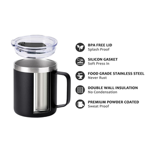 Logo personnalisé Tasses à café Écologique Blanc Noir Réutilisable Vente en gros Tasses à café avec fond en liège Tasse à café blanche avec couvercle - Product Image 4