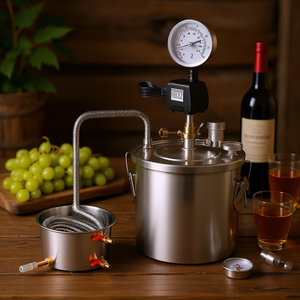 Alambique de Acero Inoxidable de 3 Galones con Bomba de Agua, Kit para Elaboración Casera de Bebidas - Product Image 2