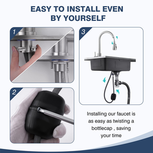 Rubinetto estraibile 304 lavello a leva singola in acciaio inox rubinetto per lavello estraibile - Product Image 6