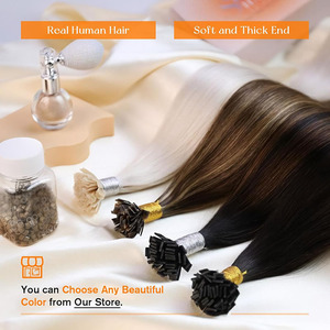 Extensions de cheveux à pointe plate de 18 pouces, Ktip, cheveux humains naturels, fusionnement invisible, ajoute du volume pour les mariages <span class=keywords><strong>et</strong></span> les événements spéciaux, 100g - Product Image 4