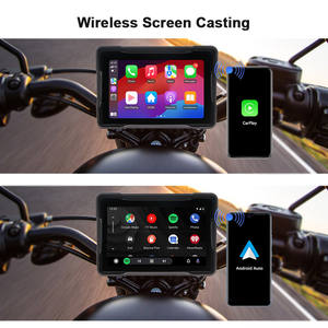 Motosiklet GPS navigasyon sistemi kablosuz CarPlay ile 5 inç dokunmatik ekran/Android oto motosiklet için IPX7 su geçirmez - Product Image 4