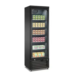 Réfrigérateur commercial à congélation rapide de 500 L, sans <span class=keywords><strong>givre</strong></span>, porte à charnières en verre, vitrine à crème glacée, <span class=keywords><strong>congélateur</strong></span> <span class=keywords><strong>vertical</strong></span> - Product Image 1