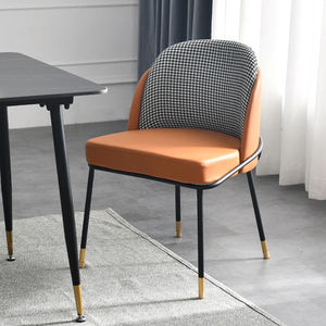 Sedie da pranzo in stile nordico moderno e minimalista in pelle <span class=keywords><strong>Noir</strong></span>, sedie da pranzo di lusso, - Product Image 2