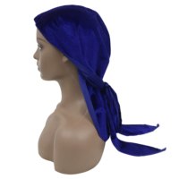Faible MOQ, Durag en velours soyeux, fournisseur en gros, bonnet et durags de créateur, logo personnalisé sur les durags