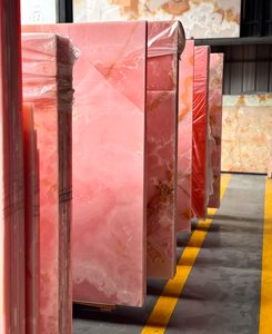 Losa de ónix Rosa pulida de mármol Natural de diseño moderno para cocina, pisos de Hoteles al aire libre, losa de ónix Rosa Natural - Product Image 2