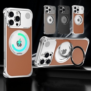 Étui magnétique en cuir PU sans bords avec support rotatif à 360° pour <span class=keywords><strong>iPhone</strong></span> 18 17 16 15 14 <span class=keywords><strong>Pro</strong></span> <span class=keywords><strong>Max</strong></span> / <span class=keywords><strong>Pro</strong></span> / <span class=keywords><strong>13</strong></span>, compatible avec la recharge sans fil et antichoc - Product Image 2
