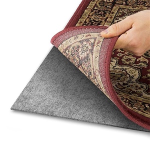 Dual Layer Felt + Rubber Rug <strong>Pad</strong> Grip Cushion Non Slip <strong>Mat</strong> Protects Hard <strong>Floors</strong>, Secures Rug Position