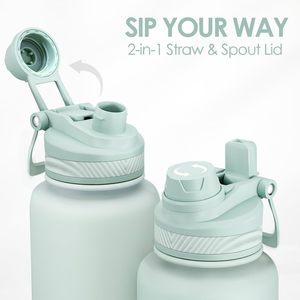 Bouteilles d'eau de sport en acier inoxydable à double paroi, sans BPA, avec poignée, personnalisables avec logo, 32 oz et 40 oz - Product Image 4