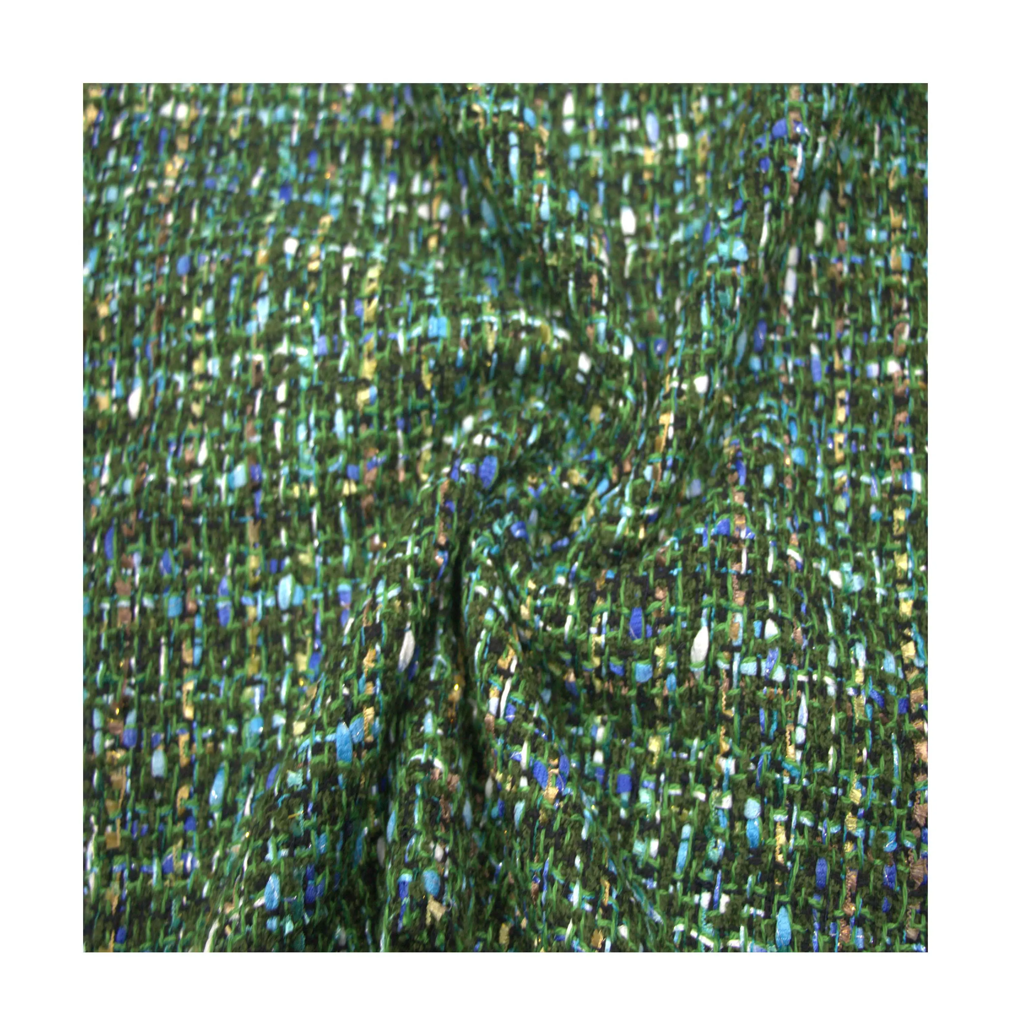 Tela de Tweed a cuadros estilo canal tejido pequeño estilo fragante para vestido de chaqueta de lujo