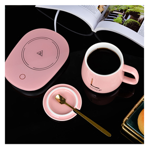 Ac USB tự động trọng lực đầy màu sắc bề mặt lớn Bộ Quà Tặng điện tử Tempered Glass Mug Muỗng cho sữa cà phê trà mặt nạ Bánh Mì Mug ấm hơn - Product Image 5