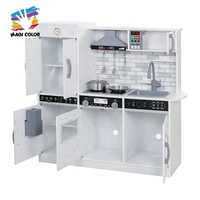Nouveaux enfants les plus chauds en bois jouet cuisine ensemble avec lumière et sons W10C493G
