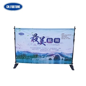 Sản Phẩm Hiển Thị Nhà Sản Xuất Tường Biểu Ngữ Đứng Backdrop Triển Lãm Thương Mại Kệ Ngoài Trời Tầng Standees Cho Quảng Cáo Khuyến Mãi Sử Dụng - Product Image 1