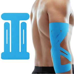 Cinta de Kinesiología de Algodón Precortada al por Mayor Shuangan, Impermeable, Transpirable y Elástica para Alivio del Dolor y Soporte del Codo - Product Image 1