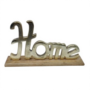 Artesanía Decorativa para Interiores, Base de Madera, Objeto de Aluminio para el Hogar, Artículo Coleccionable, Regalo Elegante, Adorno para el Hogar, Decoración para Mesa de Sala de Estar - Product Image 1