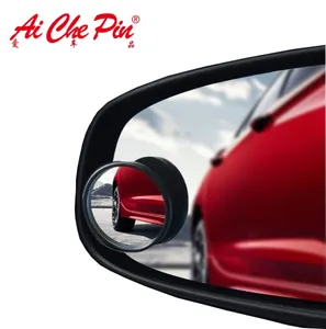 Newest Upgrade Blind Spot Mirror 2" Round HD Glass PP Frame Convex Rear View Mirrors