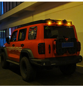 Luz LED solar de advertencia para techo de camioneta, con control remoto, para modificación de techo de camión transfronterizo - Product Image 2