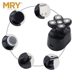 MRY <span class=keywords><strong>Meilleur</strong></span> Prix <span class=keywords><strong>Rasoir</strong></span> <span class=keywords><strong>Électrique</strong></span> Rechargeable Portable Étanche à Têtes Interchangeables 5D pour Hommes Chauves - Product Image 1