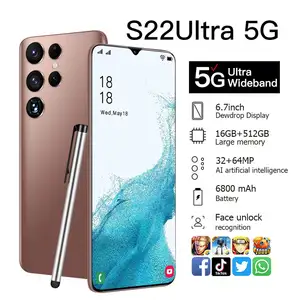 Gratis Verzending Voor Top Selling Generieke Telefoons S22 Ultra 5G 16G + 512Gb Perfect Stereo Geluid Mobiele telefoons