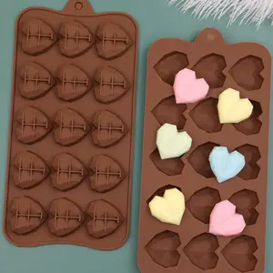 厨房烘焙模具15腔心形巧克力慕斯蛋糕模具巧克力形状模具