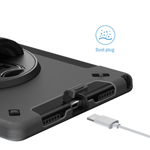 360 °   Custodia Robusta per <span class=keywords><strong>Tablet</strong></span> <span class=keywords><strong>Samsung</strong></span> <span class=keywords><strong>Galaxy</strong></span> <span class=keywords><strong>A8</strong></span> 10.5 Pollici SM-X200 SM-X205 SM-X207 con Cinghia Regolabile e Flessibile - Product Image 3