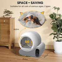 Bac à litière pour chat automatique intelligent de luxe en plastique avec grande capacité de 10 kg de sable, facile à nettoyer et anti-odeurs