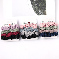 Scrunchies personnalisés pour femmes et filles, accessoires pour cheveux, élastiques à cheveux, design plissé, tissu multicolore, velours, satin, ensemble de scrunchies