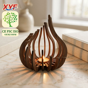 Porte-bougie en <span class=keywords><strong>bois</strong></span> irrégulier en forme de lanterne au design haut de gamme, fabriqué à la main en <span class=keywords><strong>bois</strong></span> de buis naturel et écologique - Product Image 1