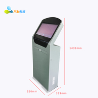 Terminal tactile de sol en acier mat épais avec animations graphiques LED, clavier OEM dissimulé, fonctionnement continu et stable sur longue durée