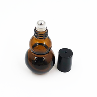 Flacon d'huile essentielle en verre ambré en forme de gourde avec compte-gouttes, 10ml, 20ml, 30ml, 50ml, 100ml