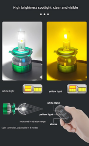 K14f 160W H7 Led Đèn Pha Flash H1 H7 H11 9005 HB4 9006 LED H4 trắng màu vàng nhấp nháy đèn sương mù tự động Led xe đèn pha H4 bóng đèn - Product Image 6