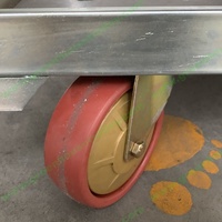 Chariot pliable en acier demi-danois avec plusieurs étagères réglables, chariot à fleurs, conteneur roulant CC, pour serre et pépinière
