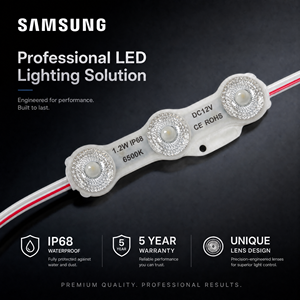 โมดูล LED ซัมซุง SMD 2835 IP68 12V ดีไซน์ใหม่ สำหรับป้ายภายนอกอาคาร ใช้กับตัวอักษรแบบ Backlit และไฟร้านค้า พร้อมรับประกัน 5 ปี - Product Image 5