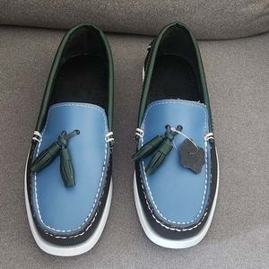 Mocassins à plateforme en cuir véritable avec logo personnalisé et pompon, <span class=keywords><strong>chaussures</strong></span> de conduite à enfiler, <span class=keywords><strong>chaussures</strong></span> <span class=keywords><strong>bateau</strong></span> pour hommes et unisexe, <span class=keywords><strong>chaussures</strong></span> pieds nus, <span class=keywords><strong>Chaussures</strong></span> <span class=keywords><strong>Homme</strong></span> - Product Image 3