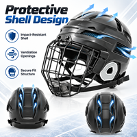 Casque de joueur de hockey sur glace personnalisé avec doublure de protection confortable